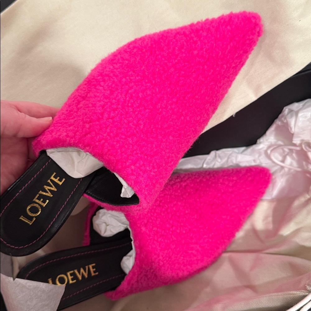 Loewe Fleece Pointed toe Mule - Picture 11 of 11